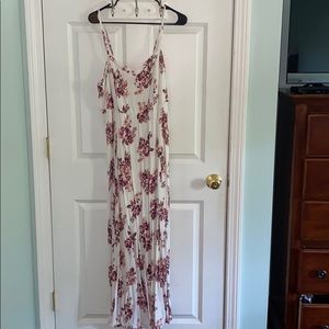 Torrid white floral maxi dress
